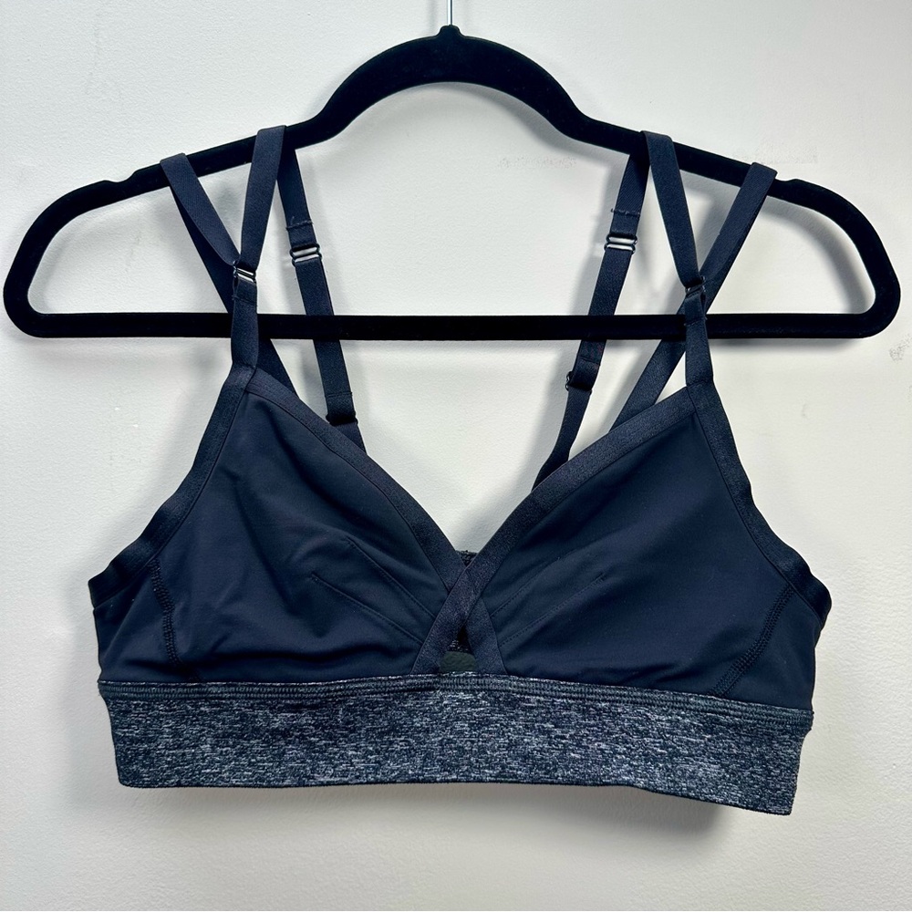 Lululemon If You're Lucky Bra, Black and Heathered Black, 10 - Picture 7 of 14